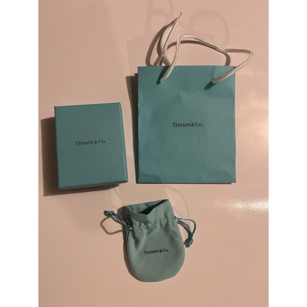 Tiffany & Co Empty Jewelry Gift Box Pouch Shopping Bag Packaging Set